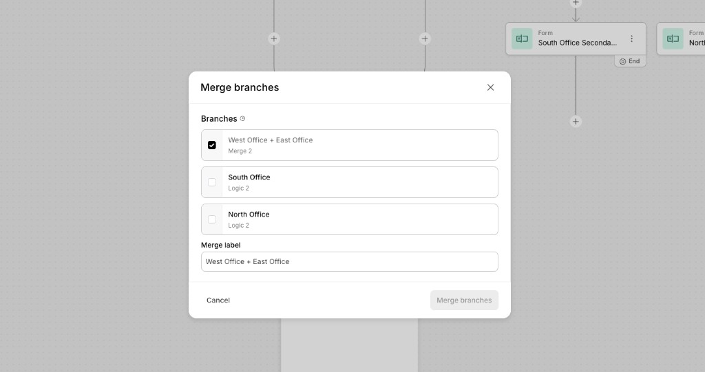 Merging an existing merge with more branches